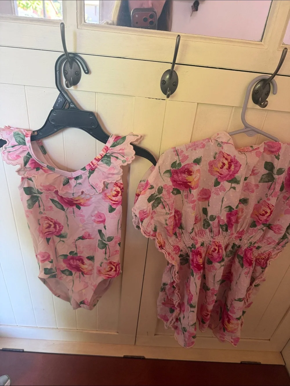 Gymboree Pink Floral swimsuit and matching cover up